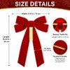 Red Velvet Christmas Tree Bows, 24 Pack, 5.1 x 10.2
