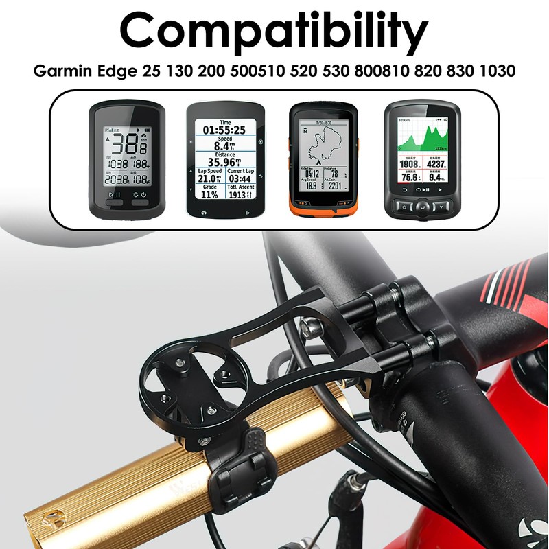 Out Front Bike Computer Combo Mount for Garmin Edge &