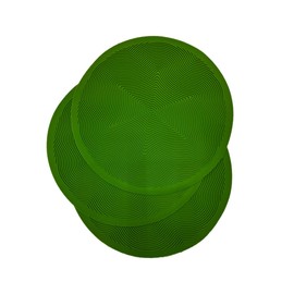 Silicone Hot Pot Holder Mats (4-Pack) - Heat Resistant Countertop Protector with Non-Slip Geometric Pattern, Easy Clean Kitchen Trivet for Dining Table, Stove Top, Counter Safe 8in Green