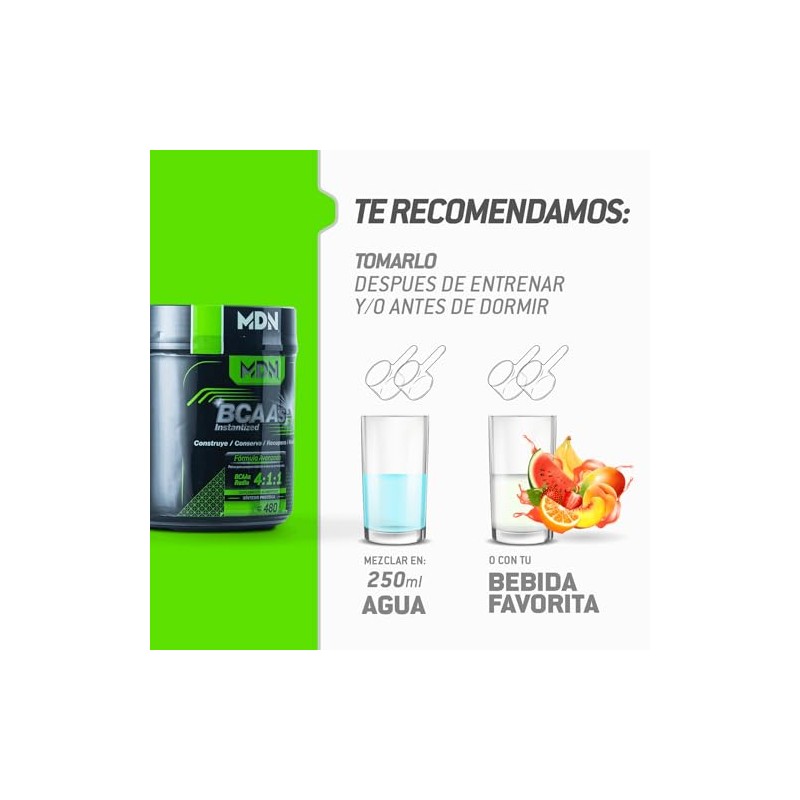 Bcaas Instantized Mdn Sports 480g Beta-alanina Sabor Mango, 40 Servicios,
