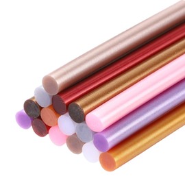 uxcell Mini Hot Glue Gun Sticks 0.28-inchx4-inch High Sticky Hot Glue Sticks, Metallic 8 Colors 16pcs