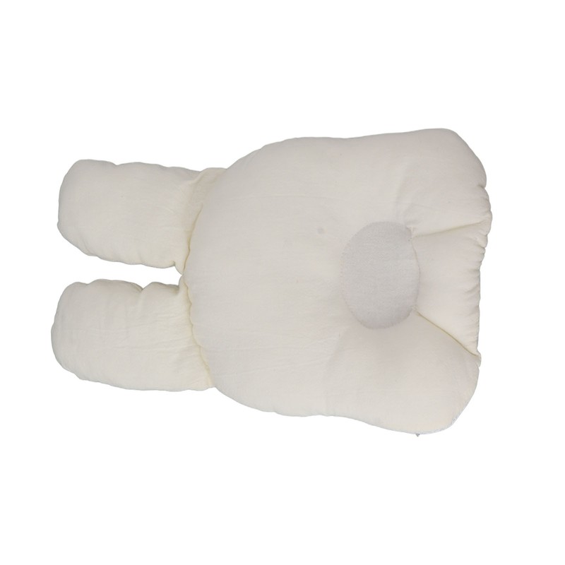 Baby Pillow Recessed Rabbit Ear Shaped 21.5cm Width Soft Breathable