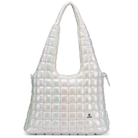 DOYOGI Quilted Tote Bag for Women, Large Puffer Tote Bags, Lightweight Dazzling Padding Hobo Bag, Puff Shoulder Handbags