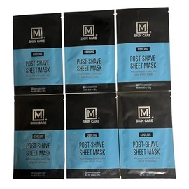 Generic Post-Shave Sheet Mask Cooling 6 pack by M Skin Care, Clear