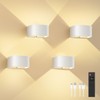 FULEN 4 Pack Motion Sensor Wall Lamp with Remote Control