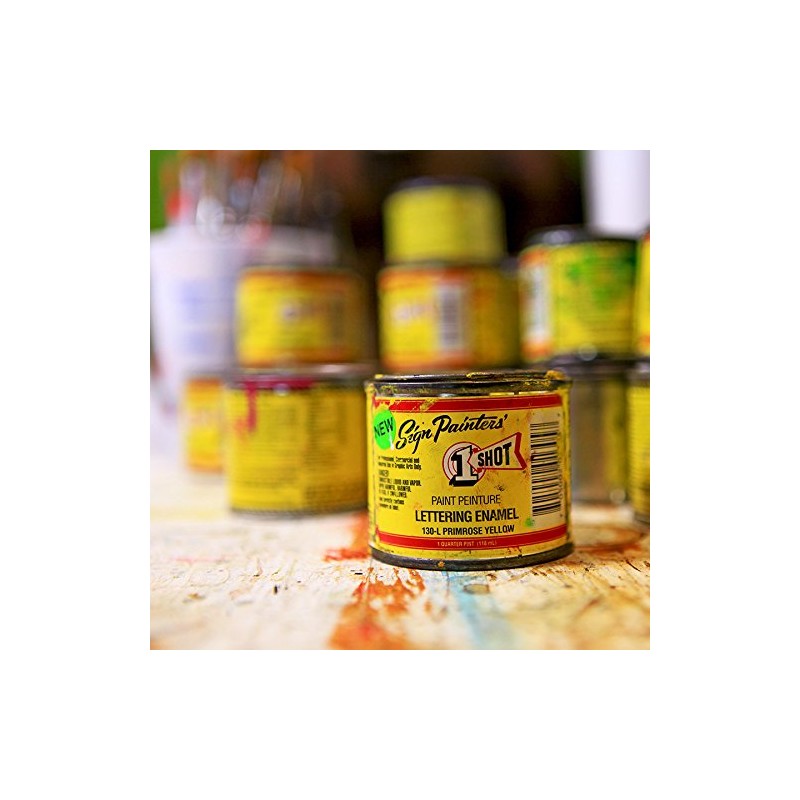 1 Shot 1 Quart PRIMROSE YELLOW Paint Lettering Enamel Pinstriping