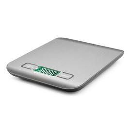 ZONADA Baking Digital Scales 5kg/1g, Kitchen Scale for Food Cooking Coffee, Stainless Steel Anti-Fingerprint with Accuracy LCD Display