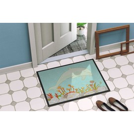Caroline's Treasures BB8537JMAT Dolphin Underwater Scene Indoor or Outdoor Mat 24x36, 24H X 36W, Multicolor