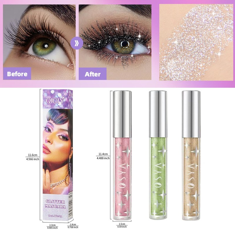 Derpilo マスカラ 3色セット 6g 涙・汗・水・皮脂・こすれに強い ウォータープルーフ処方 カラー マスカラ ウォータープルーフ にじみにくい