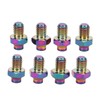 RISK 8Pcs Mountain Bike Pedal Bolts Titanium Alloy Anti Slip
