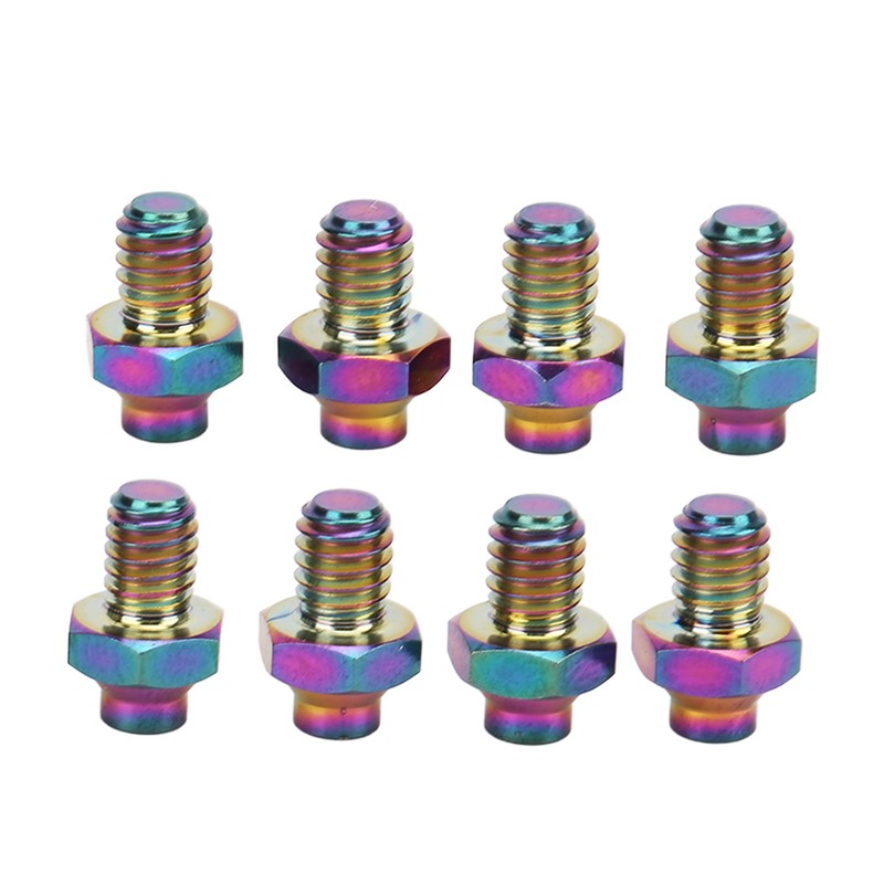 RISK 8Pcs Mountain Bike Pedal Bolts Titanium Alloy Anti Slip