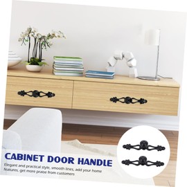 Outanaya 3sets Gold Handle Knobs European Vintage Style Wardrobe Handles Dresser Pulls 2pcs*3