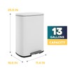 Kitchen Trash Can with Lid for Office Bedroom Bathroom Step