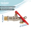 tecuro Outlet Valve with Lockable Lever 1/2 Inch Chrome-Plated Matt