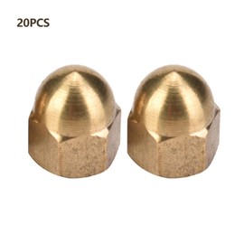 Brass Acorn Nut Kit Dome Head Cap Hex Nuts Set Vehicle Fasteners m3-m12 Fix Tires (M5)