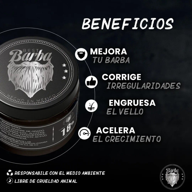 Balsamo Best Barba Premium Crecimiento De Barba Y Bigote