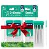Dr. Emma Brush Picks Rubberized Brush Mint Brush Picks, 2