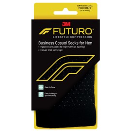 FUTURO Business Casual Socks for Men, Medium, Moderate (15-20 mm/Hg)