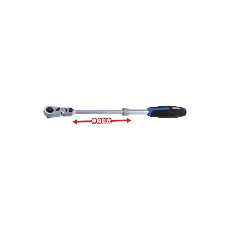 Suekage Tools Pro-Auto 3/8" (9.5) DR. Telescopic Flex-Lock Ratchet STR-F3