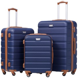 Coolife Luggage 3 Piece Set Suitcase Spinner Hardshell Lightweight TSA Lock