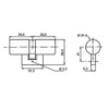 BRICARD 25821 Cylinder Lock bloctout Ø 21.5 mm