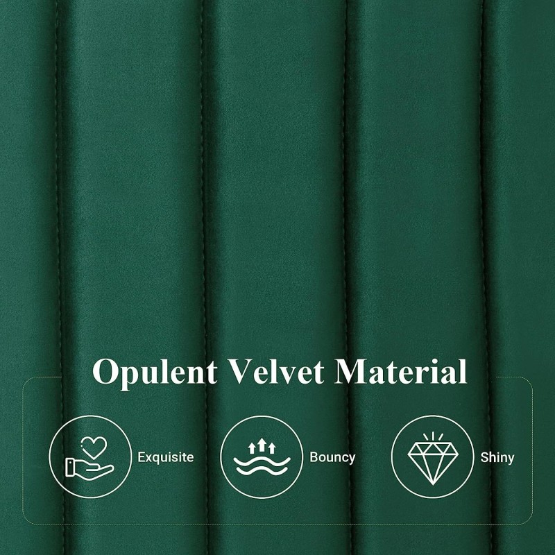 Sifurni Bed Frame Velvet Upholstered Platform Bed & Adjustable Headboard,