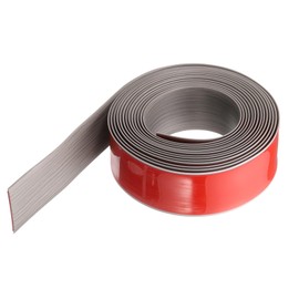 HARFINGTON Floor Transition Strip 2" 16.5ft Self-Adhesive Laminate Floor Strips Divider Floor Cover Strips Durable PVC Edging Trim for Uneven Floors Carpet Tiles Gaps, Gray Wood Grain