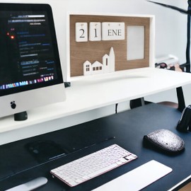 Rocking Gifts Wooden Perpetual Calendar with Photo Frame 37 x 23 cm