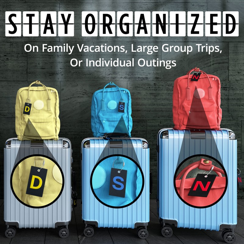 BOGO Luggage Tag Initial Bag Tag - Fully Bendable Tag