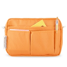 Multi-Functional Portfolio Organizer, Waterproof Travel Pouch Zippered Case, Journal Supplies Storage Case for Notebooks, Make-up, Office Supplies.Orange