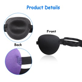 RIKEYO 6pcs Eye Patch, Adjustable Soft Eye Patches for Adults and Kids,Medical Eyepatch for Amblyopia Lazy Eye,Left or Right Eyes, 6 Colors