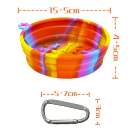 Hundenäpfe,Faltbar Reisenapf Napf für Hunde und Katzen,Tragbare Silikon Trinkschale zum Wanderungen …