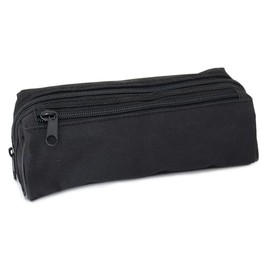 Estuche para lápices de papelería de moda, color negro, gran capacidad, para organización, bolsa estética con cremallera, estuche organizador para bol