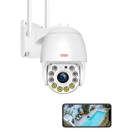 Tonton 2K Wireless Security Camera Outdoor, 3MP 360° View WiFi Camera, Pan Tilt Auto Tracking, 2-Way Talk, Color Night Vision, AI Human Motion Detection, Floodlight & Siren Alarm, (2K, 2.4GHz WiFi)