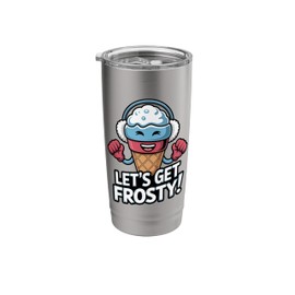 Let’s Get Frosty Snow Cone Summer Treat Humor Art Stainless Steel Insulated Tumbler