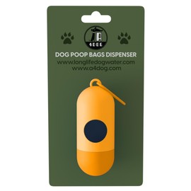 A4DOG Dog Poop Bag Holder, Cute Dog Poop Bag Dispenser for Leash - Quality Dog Waste Bag Holder for Leash - Orange