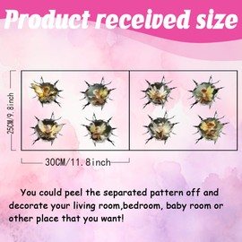 SUPERDANT 3D Elf Wall Stickers Wall Decor Elf Book 3D Break Wall Decals 3D Elf Reading Peel and Stick Nyrsery Wall Stickers Vinyl Decor for Kids Room Bedroom Playroom Wall Decor