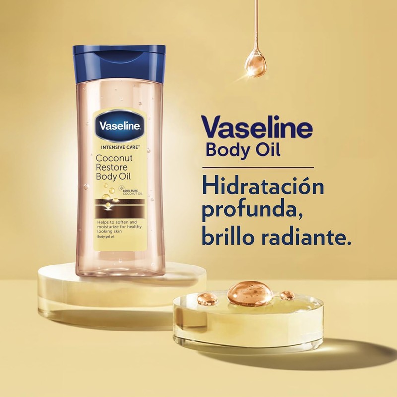 Vaseline - Aceite Corporal en Gel Coconut Restore (200 ml),