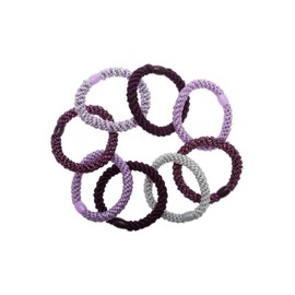 L. Erickson Grab & Go Ponytail Holders, Royal, Set of Eight - Exceptionally Secure with Gentle Hold