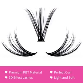 Lash Clusters Extensions 200pcs 30D Individual Cluster Lashes Mixed Tray Black Mink DIY Eyelash Extensions and Under Eyelashes Professional Makeup (30D-0.07-C, 8-16mm)