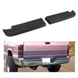 KUAFU Rear Bumper Step Pad Compatible with 1994-2002 Dodge Ram 1500 2500 3500 Fleetside/Styleside Black PP Plastic Replacement for 55034461 55034460 CH1191104 CH1191103