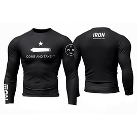 Iron Jiu Jitsu Long Sleeve Come and Take It Rash Guard (US, Alpha, X-Large, Regular, Regular, Black)