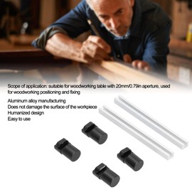 Bench Dogs 20 mm Aluminium Alloy Bench Dogs for Woodworking DIY Humanised Design Hole Planing Stop Bench Dogs Workbench Positioning Fixing Tool Pack of 4