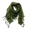 Scarf Head Wrap Breathable Kerchief Comfortable Shawl Green with Tassels