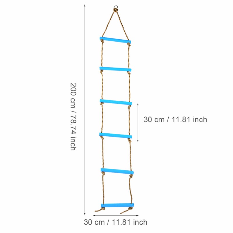 Outdoor Plastic SiX section Children Kids Rope Climbing Ladder Toy