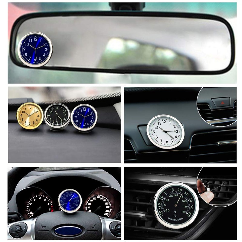 idain Car Dashboard Thermometer - Mini Vehicle Thermometer Decoration Air