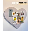 30 pcs - Heart Decorative Pins, Gold Silver Cute Pins
