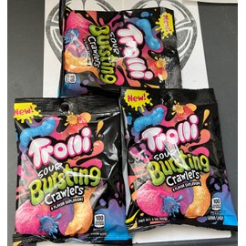 Trolli Sour BURSTING Crawlers Worms Gummi Candy {3 BAGS} A Flavor Explosion!