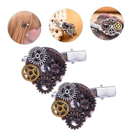 Beavorty 6 Pcs Punk Hairpin Steampunk French Hair Pin Barrettes for Hair Wedding Hair Accessories Decorative Hair Clips Accesorios Para Gotht Barrette Bride Accessories Alloy
