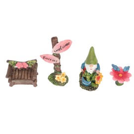 Fairy Garden Accessories Waterproof Resin Hand Painted Detailed Texture Fairy Garden Kit for Miniature House Decoration